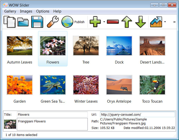 jQuery Carousel for Images screenshot